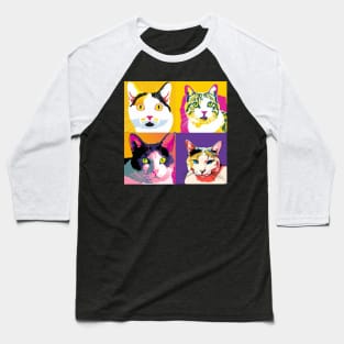 Japanese Bobtail Pop Art - Cat Lover Gift Baseball T-Shirt